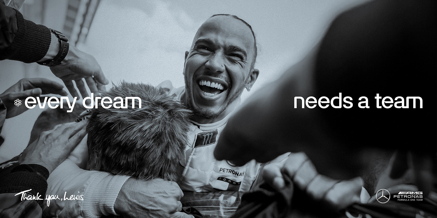 Seen+Noted: Mercedes-AMG PETRONAS F1 Team bids emotional farewell to Lewis Hamilton with a global campaign created by AMV BBDO